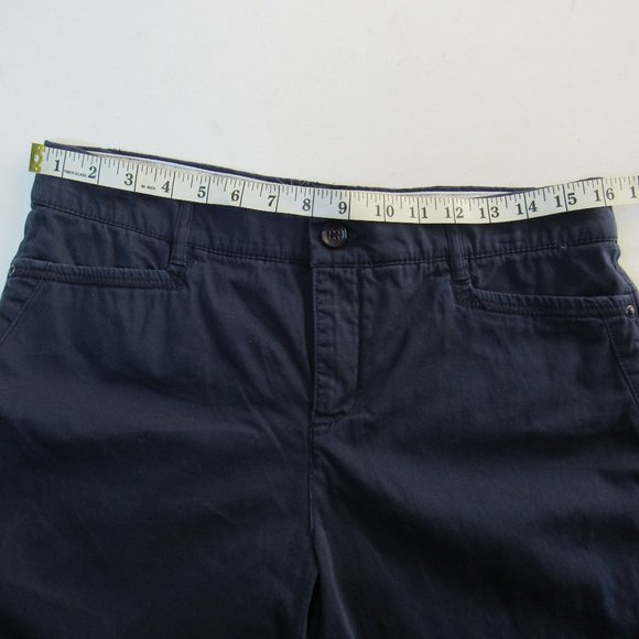 Intro love the fit stretch Navy Blue capri pants Size 10P - Picture 6 of 10